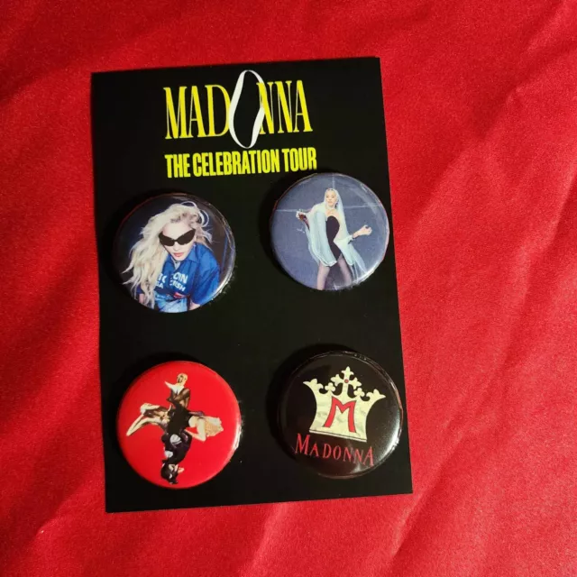 Madonna Celebration Tour buttons set blond ambition holiday candles keychain