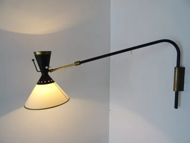 ancienne applique ARLUS sconce french sconce jib wall light 1950 disderot lunel