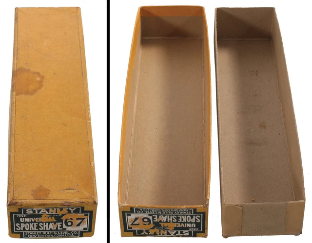 Orig. Pasteboard Box for Stanley No. 67 "Universal Spoke Shave -mjdtoolparts