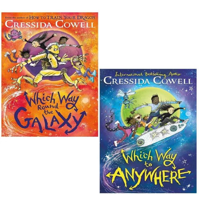 Cressida Cowell Collection 2 Books Set Way to Anywhere,Which Way Round the Galax