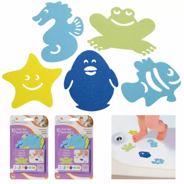 20 PC Ducha Alfombra Bañera Pegatina Antideslizante Baño Bebé Textura Animal