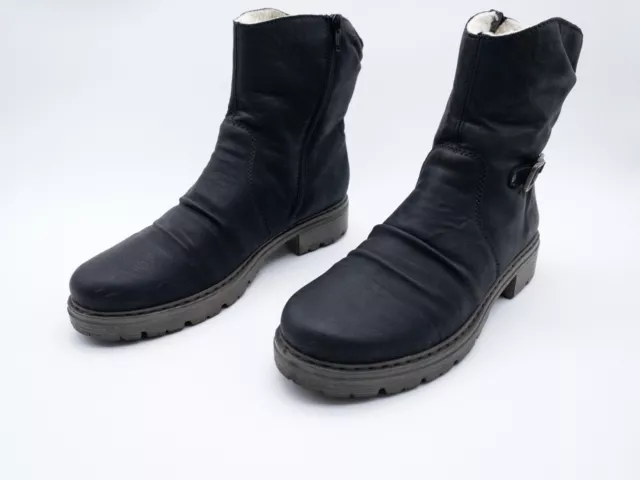 Rieker Femmes Bottes Bottines Chaussures D'Hiver Noir Gr. 41 Eu Art. 818-98