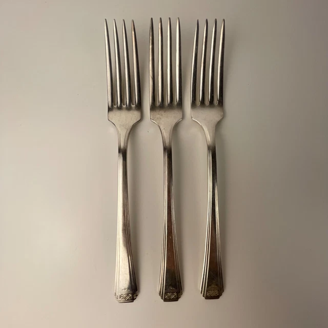 VINTAGE TUDOR PLATE Oneida Community 3 Forks $15.00 - PicClick CA