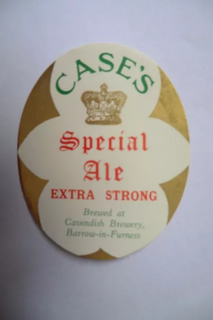 Mint Case Barrow In Furness Special Ale Extra Strong Brewery Beer Bottle Label