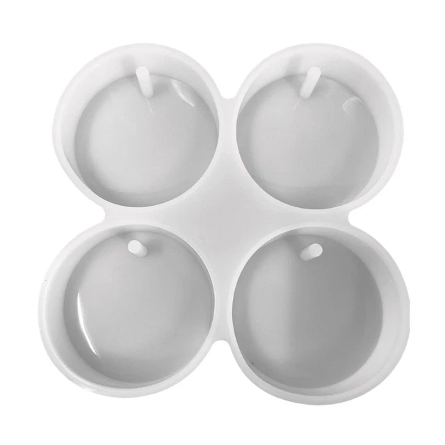 Four 4" Diameter Freshie Circle Silicone Mold | 8.75" Wide X 8.75" Long X 1" Dee