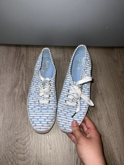 Keds x Taylor Swift Blue White Floral Sneakers Size 8