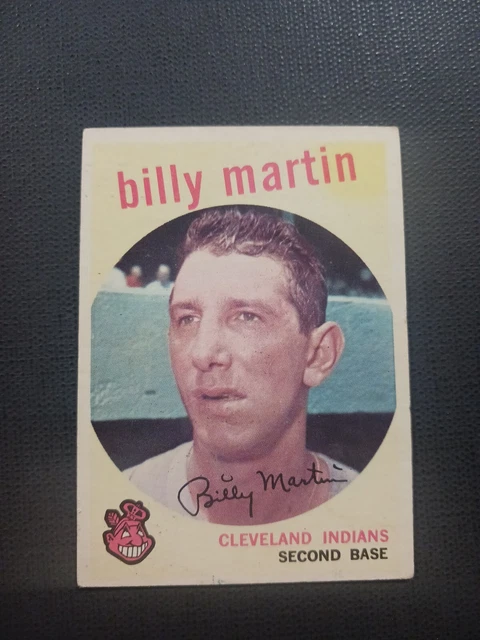 1959 TOPPS #295 Billy Martin VG-VGEX + Cleveland Indians New York ...