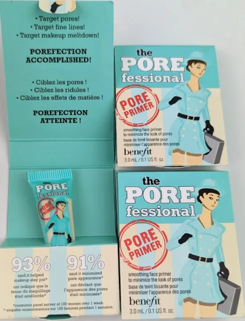 Benefit The Pore Fessional Pore Primer Smoothing Face Primer 3ml x3 Travel Size