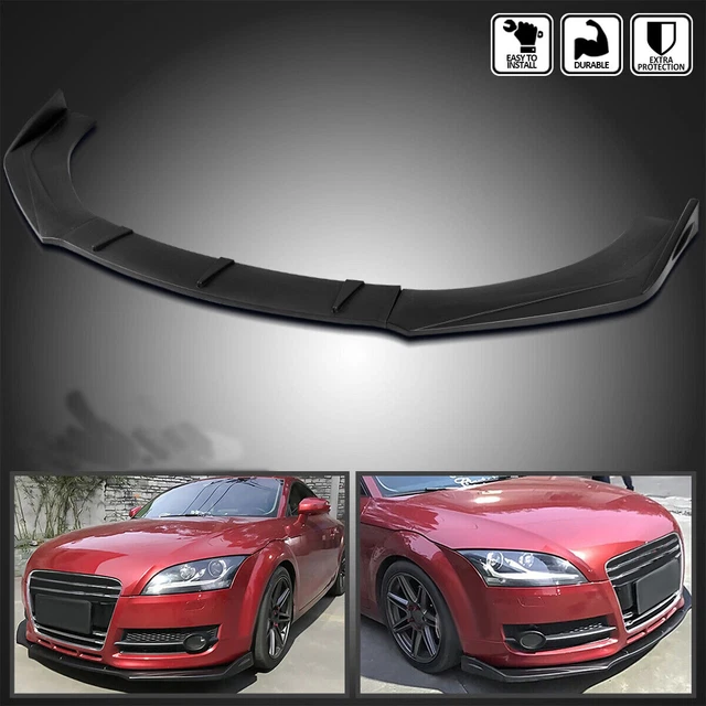Universal Matte Black Front Bumper Lip Spoiler Splitter Body Kits 3PC Style