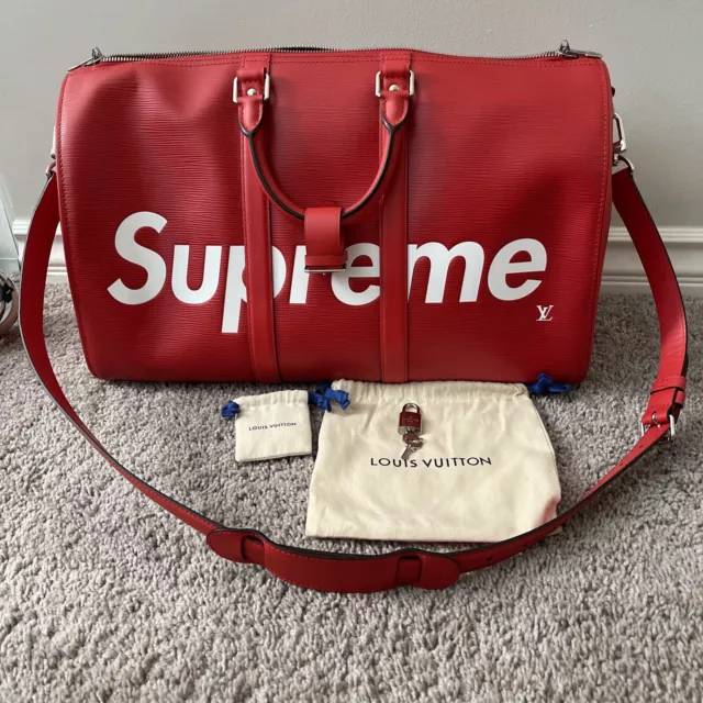 Replica Louis Vuitton x Supreme Keepall Bandouliere 45 M43466 For Sale