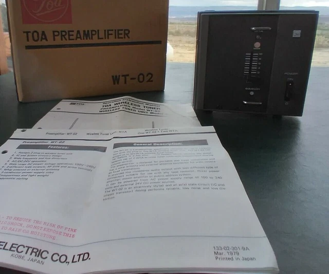 Préampli Tuner Sans Fil TOA WT-02 – Comme Neuf, Jamais Utilisé