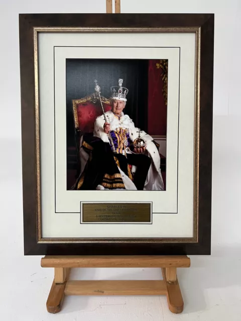 King Charles III His Majesty - Coronation Signed & Framed 10x8 Photograph Print