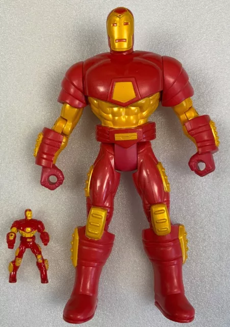 IRON MAN Lot Marvel 1995 Toy Biz 10 Inch and Heavy Metal Heroes Action Figures