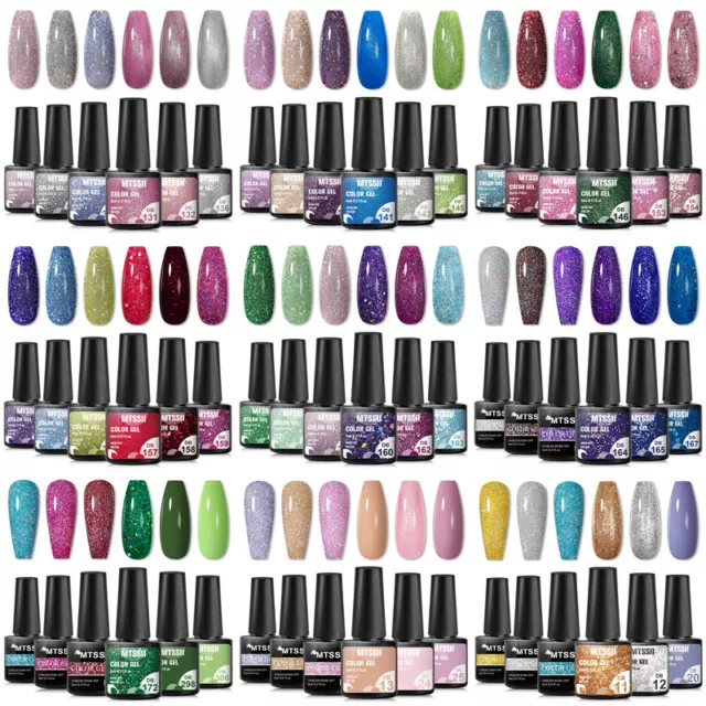 MTSSII 6Pcs Gel Nail Polish Set Kit Soak Off Nail Art Gel UV LED Varnish 6ml DIY