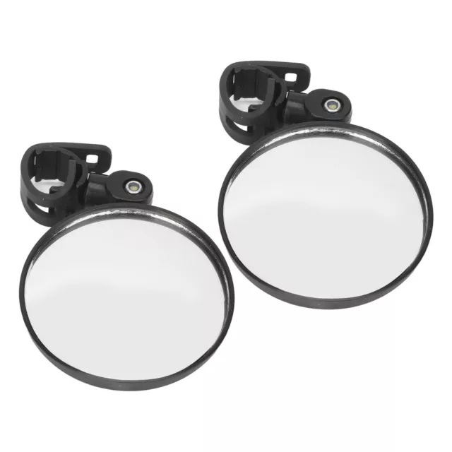2x Bike Rear View Mirror 8cm Adjustable Wide Angle Round Scooter Rearview XAA