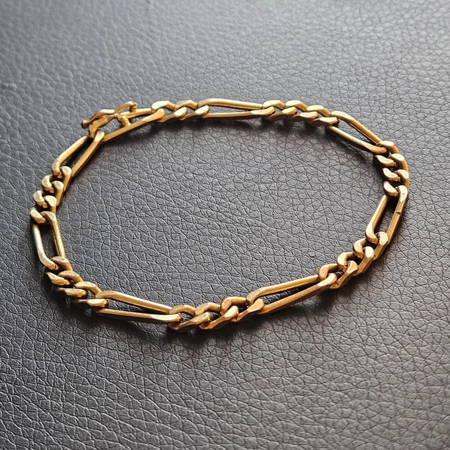 Bracelet Mailles Gourmette 7mm Pour Homme Avec Plaque D'identité - Longueur 20cm - Neuf