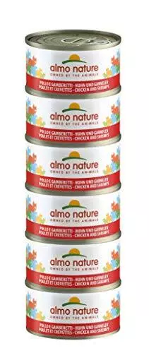 Almo Nature Mega Pack Natural au Poulet et 70 g (Lot de 6) Chicken and Shrimps