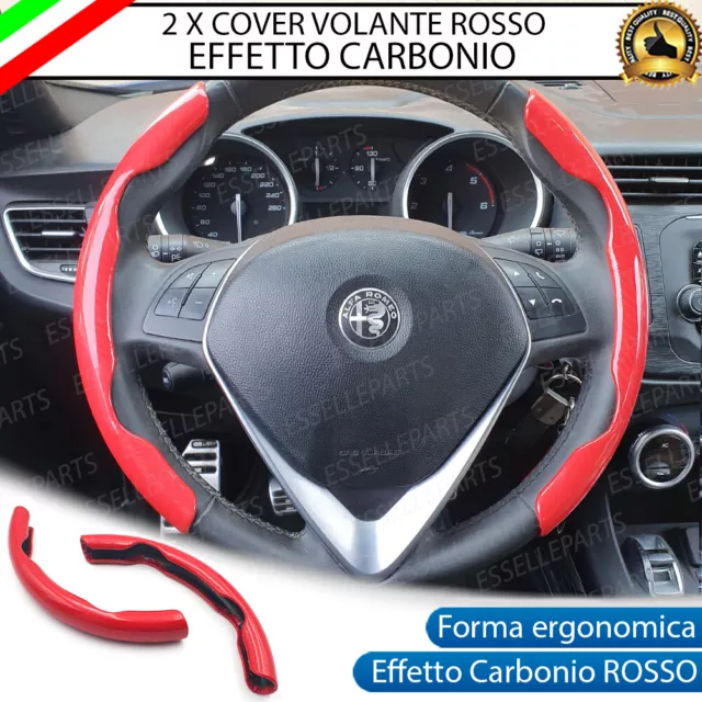 2 X Cover Sportive Volante Effetto Carbonio Colore Rosso Per Volvo Xc90