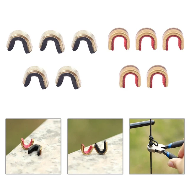 5 ensembles de points d'encoche en laiton pour cordes de tir