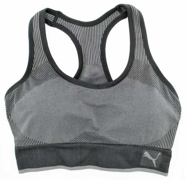 Puma Sports Bra Black Grey Small  Active Support Performance  Brand New