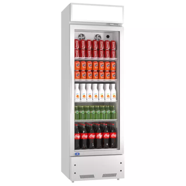 New Commercial 8 Cu.ft Glass Door Beverage Refrigerator Cooler Merchandiser