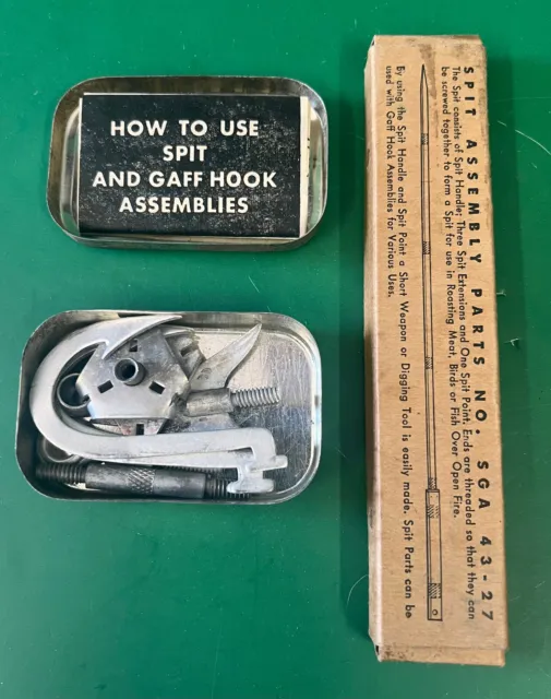 Vintage WWII SPIT & GAFF Hook Assemblies SURVIVAL GEAR w