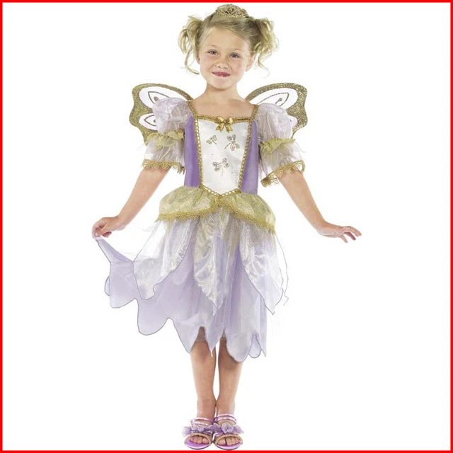 Costume Carnevale Bambina Fata Vestito Di Halloween Per Travestimento Bimba 4-6