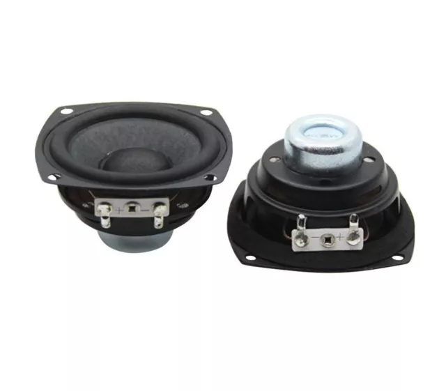 2 Pcs Portable Audio Speaker Wired Project Parts Full Range Magnetic 4 Ohm 25W