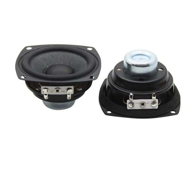 2 Pcs Portable Audio Speaker Wired Project Parts Full Range Magnetic 4 Ohm 25W