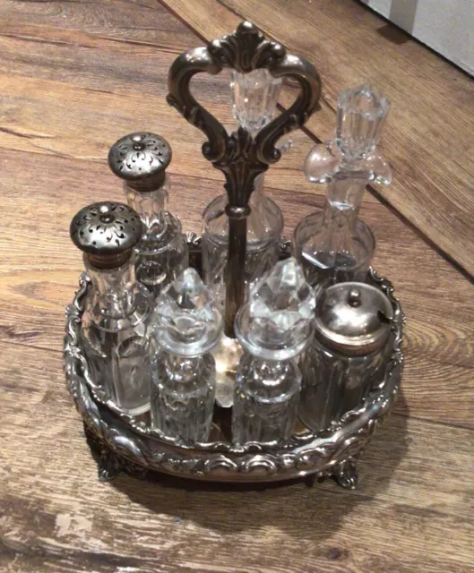 Antique Victorian Silver Cruet Set