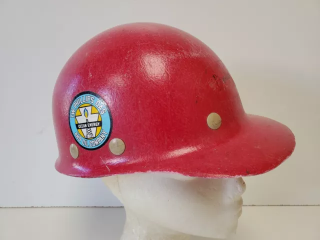 VINTAGE  FIBREMETAL HARD HAT, HELMET   USED Fibre Metal RED