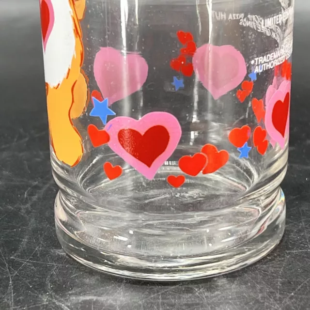 Care Bears Tenderheart Bear Glass Pizza Hut Limited Edition Collector Vtg 1983 3