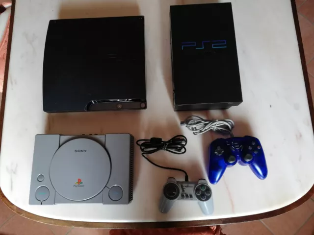 SONY CONSOLE PS1(PSX) + PS2 + PS3 Slim e Joypad
