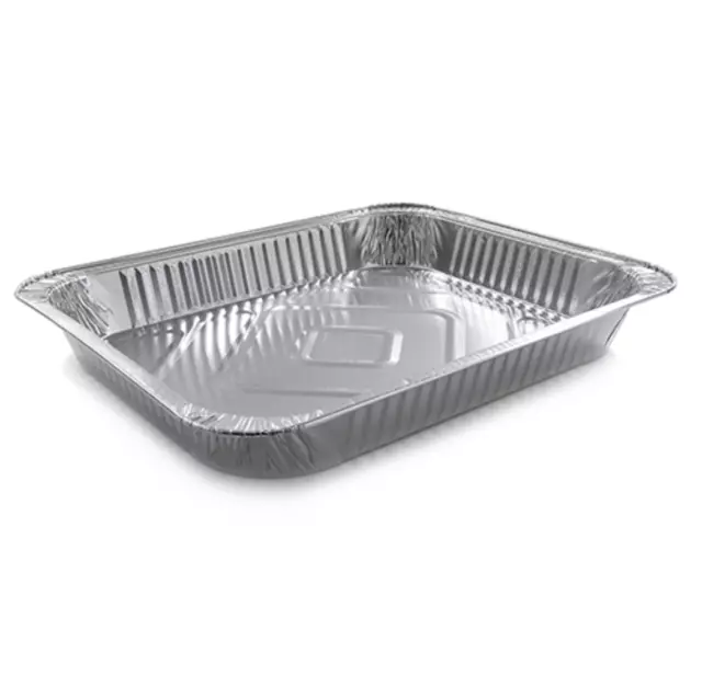 [50] Bandejas Aluminio para Alimentos 8 Porciones G 32x26x4CM De Horno