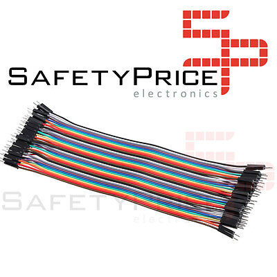 Jumper 40 cables jumper protoboard 20cm  Macho-Hembra cable jumpers dupont 2,54 arduino 