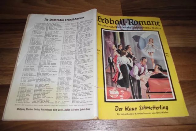 Erdball Kriminal Romane # 217 -- der BLAUE SCHMETTERLING // von Otto Mielke 1954