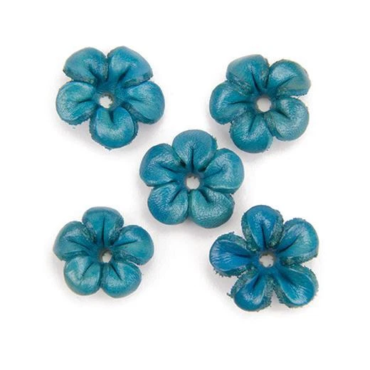 Hobby & Basteln Spaß Echtleder Blumen - 20 mm 5 Stck.
