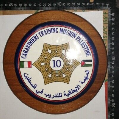 CREST CARABINIERI TRAINING MISSION PALESTINE IN CERAMICA RARITÀ!!! 