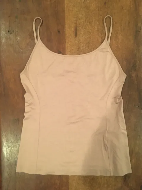 Jil Sander women’s 100% Silk beige pink-bronze tank top camisole cami size XS S