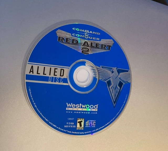 COMMAND AND CONQUER Red Alert 2 Allied Soviet 2 Disc PC CD ROM Game 