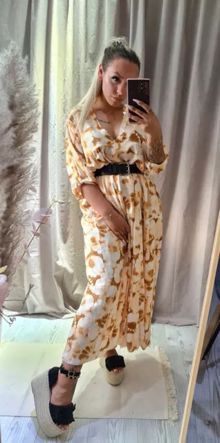 Batik Vestido Maxi Cara en Crema Vestido Mujer
