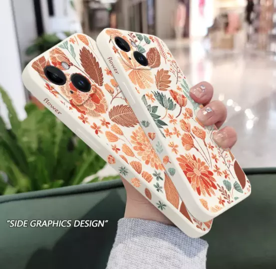 Autumn Leaf Flower Fleur Soft Coque Cover Case For Iphone 15 Pro Max 14 13 12 11 2