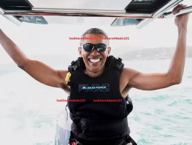 President Barack Obama Photo 8.5x11 Kitesurfing Democratic Memorabilia