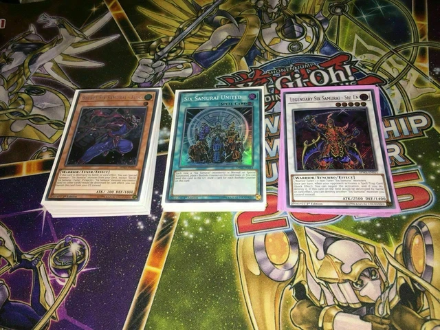 Yugioh 40 Card Complete Six Samurai Deck! Battle Shogun + Sleeves + Bonus