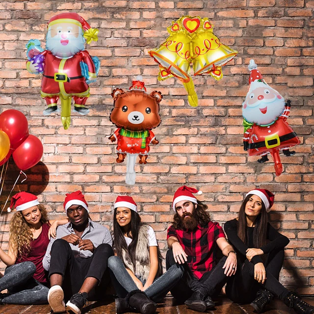 Christmas Xmas Balloon Santa Claus Snowman for Bar Decoration Stage Props Party