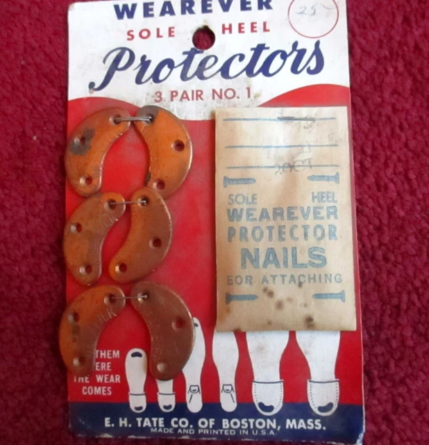 RARE 1950's Merchandise Card~Sole/Heel "WEAREVER PROTECTORS"~Shoes~TATE Co~