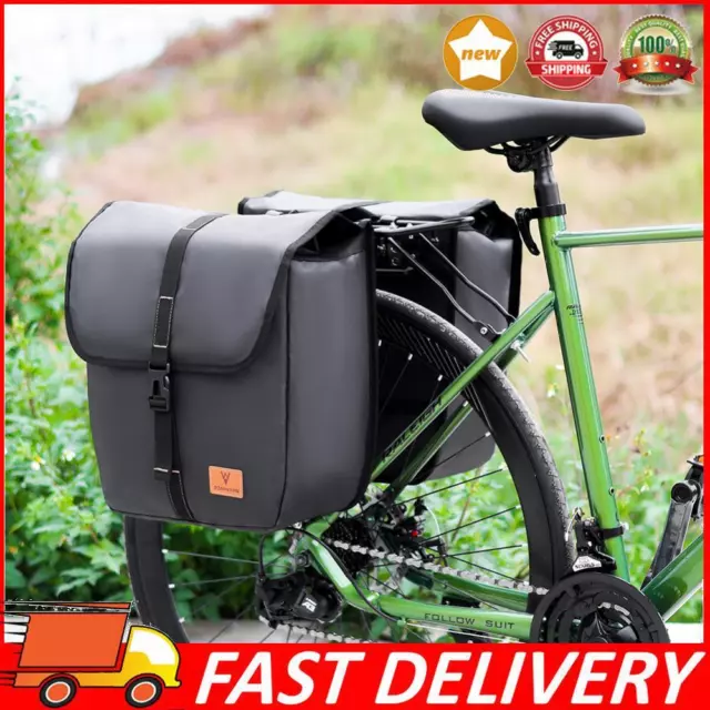 Seat Basket Pack Double Basket Bag With Handle Rear For Outdoor Riding Travel