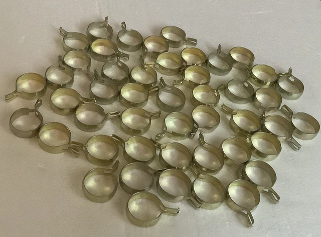 Vintage Brass Finish Round 1” Cafe Clip Curtain Rings Drapery Lot of 48