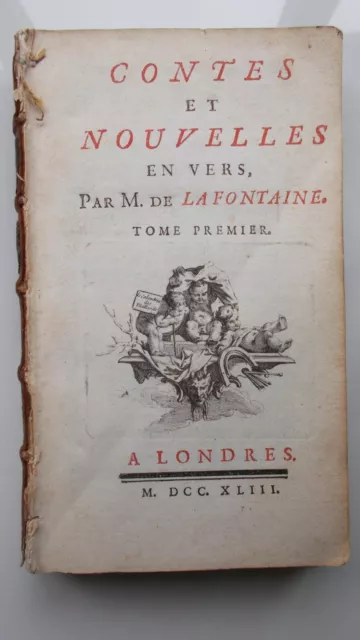 Contes et Nouvelles en vers par M.de La Fontaine 1743