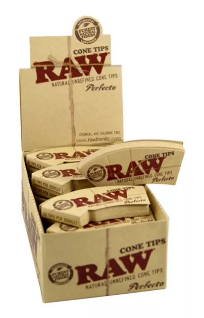 1 Box (24x) RAW Tips Cone Perfecto konische Filtertips slim perforiert